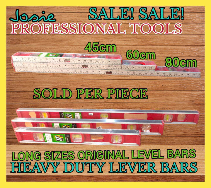 ORIGINAL LEVEL BAR 45CM 60CM 80CM SIZES RED SILVER COLOR