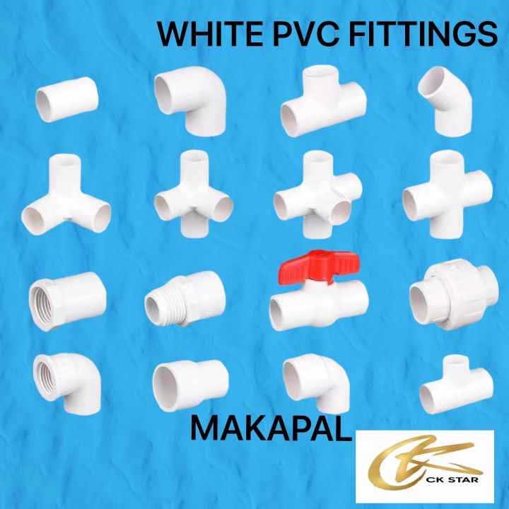 PVC White Fittings 1/2" 3/4'' 1'' Elbow /Tee /Coupling /Female Adapter/Male Adapter /Cap /Plug