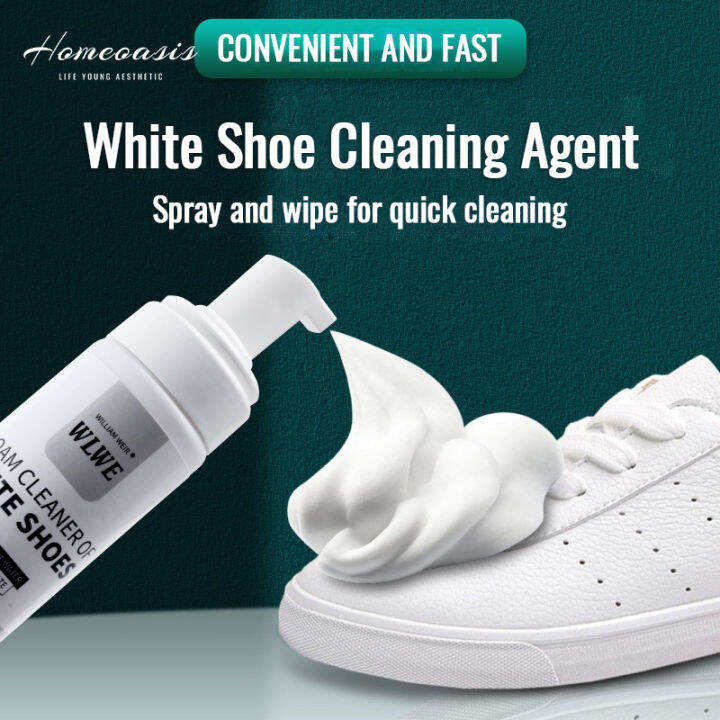 Homeoasis White Shoe Cleaning Agent Portable Disposable Sports Shoes Cleaner Decontamination