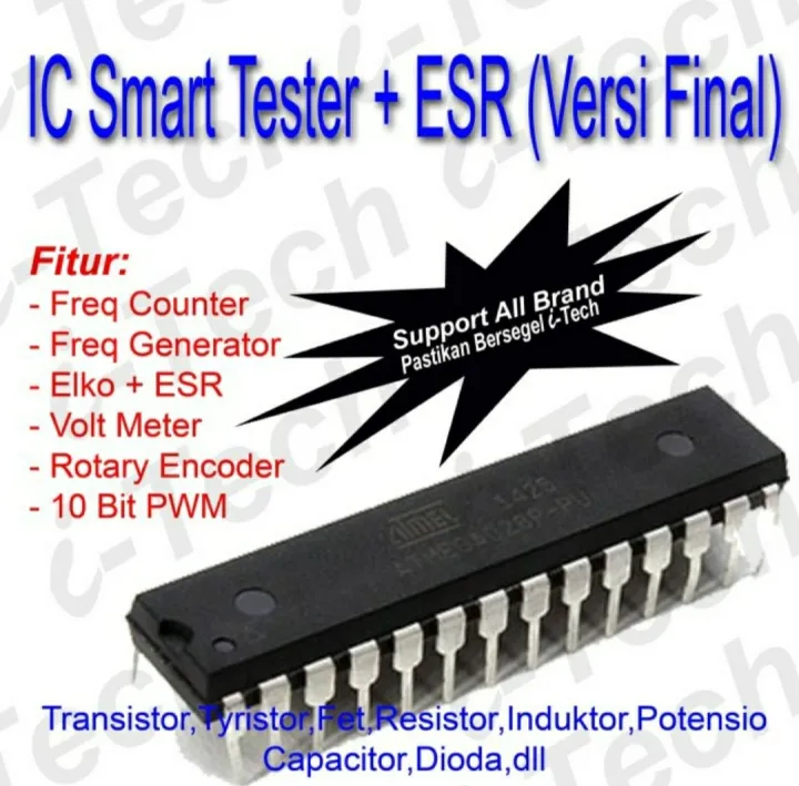 IC Atmega328 Smart Tester ESR meter digital atmega 328p komponen