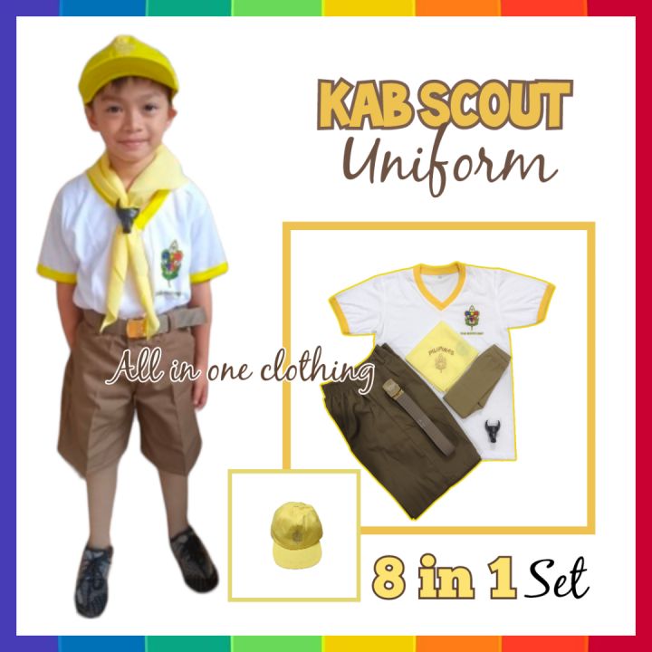 KAB SCOUT UNIFORM SET 8 IN 1