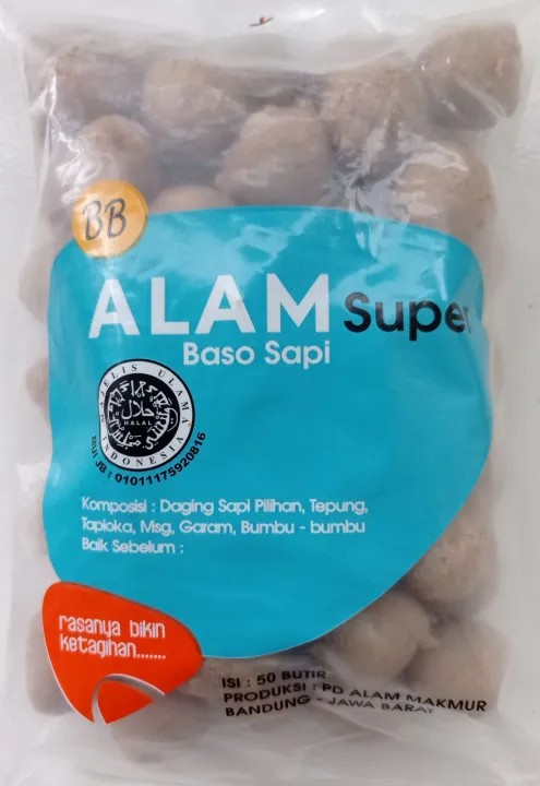 Bakso Sapi Alam Super Isi 50 Butir 500 Gram Lazada Indonesia