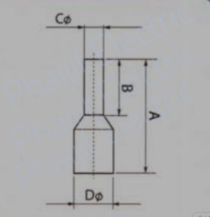 ข้อต่อย้ำปลายสาย-แบบเดี่ยวหุ้ม-สีงาช้าง-ce10-12-tlug-ใช้กับสายไฟ-10sq-mm-100-ชิ้น-ห่อ