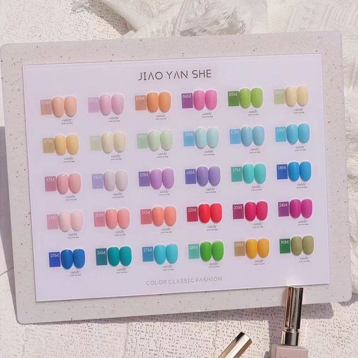 พร้อมส่ง-สีเจลพาสเทลโทนขนม-สีเจล-candy-แบรนด์jys-มาใหม่-พร้อมส่งเลยค่ะ