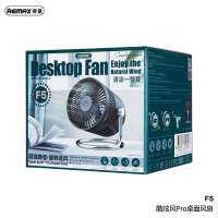 Remax F5 พัดลมตั้งโต๊ะ   ปรับความเร็วได้ 3 ระดับ ทำงานเงียบ 30Db ปรับมุมได้ 100° Mini Fan