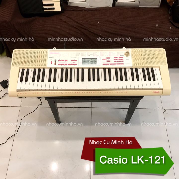 Đàn Organ Casio LK-121 cao cấp, 61 phím cảm ứng ánh sáng Led, chơi