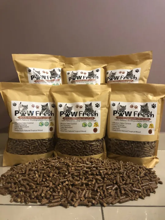 10L PAWFRESH WOOD PELLET CAT LITTER/10LPASIR KAYU KUCING/10LWOOD