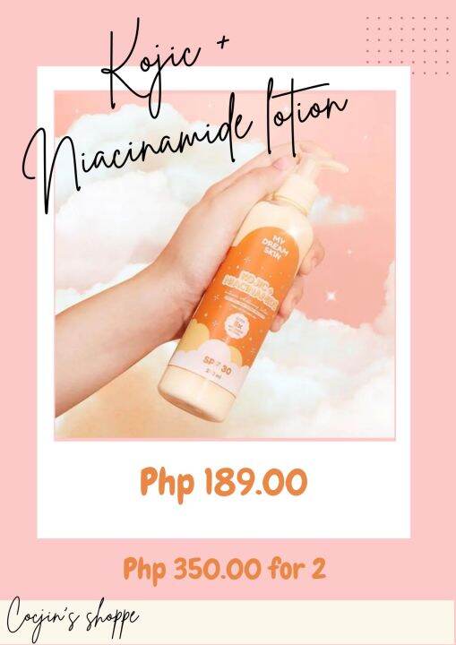 Kojic + niacinamide intense whitening lotion, with 8x whitening actives