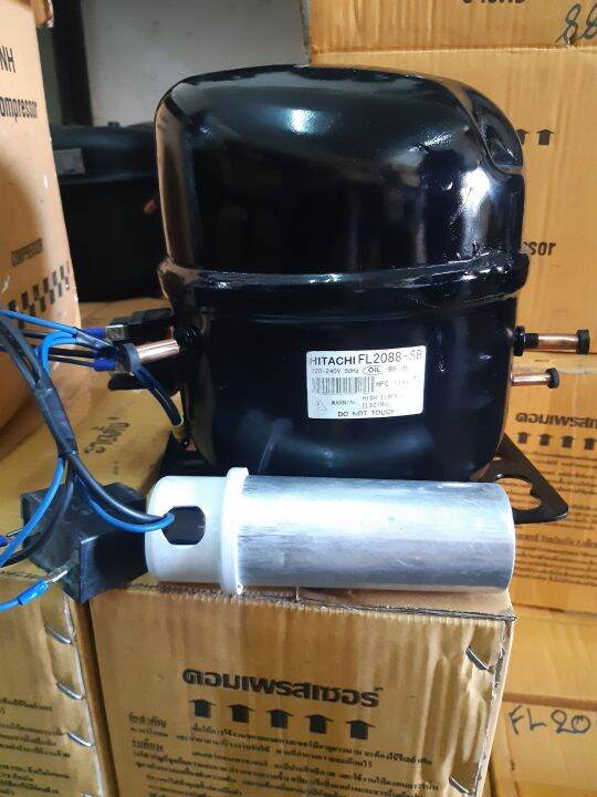 คอมเพรสเซอร์ตู้แช่มือสอง Hitachi รุ่น FL2088 น้ำยา R134A ขนาด 1/3 R รับ ...