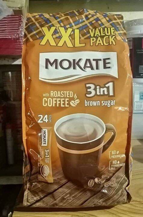 Mokate 3 In 1 Brown Sugar With Roasted Coffee XXL 24 Sachets | Lazada PH