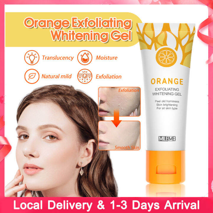 Orange Exfoliating Whitening Gel Body Scrub Facial Exfoliate For Face