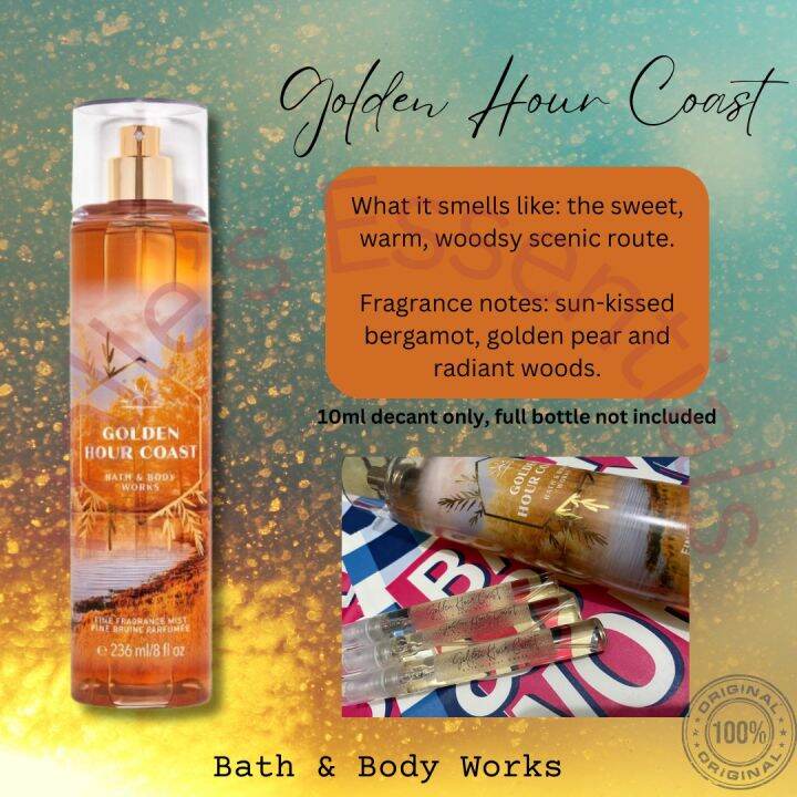 Bath & Body Works Golden Hour Coast Fragrance Mist (10 ml decant
