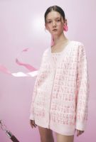 New with tag ? เสื้อคลุมคาร์ดิแกน GENTLEWOMAN ALLOVER KNIT PATTERN CARDIGAN : PINK