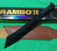 มีดยาว อุปกรณ์เดินป่า มีดปลายเรีวย RAMBO 4)lV ดำลาย ยาว (40cm) มีดอเนกประสงค์ เหมาะกับการเดินป่า แคมปิ้ง สินค้าพร้อมส่ง