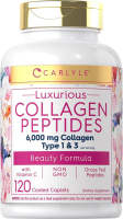 Carlyle NUTRITIONALS Collagen Peptides 6000mg C | Type 1 &amp; 3 | 120 Caplets