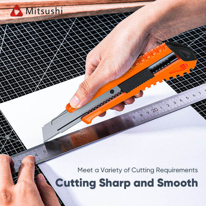 [Free Blades]Mitsushi Snapoff Blade Utility Cutter Knives 16cm Blade