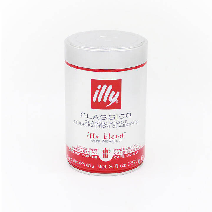 Illy ILLYQUORE Ground Coffee Moderate Depth Dark Roasted 250G Moka Pot Moka Medium Coarse Powder