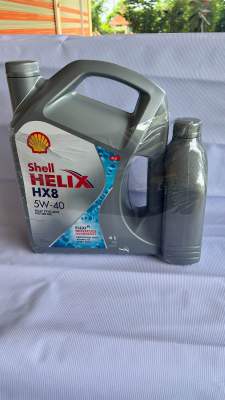 น้ำมันเครื่อง เบนซิน เชลล์ เฮลิกส์ SHELL HELIX HX8 5W-40 แพ็ค 4ลิตรแถม1 ลิตร