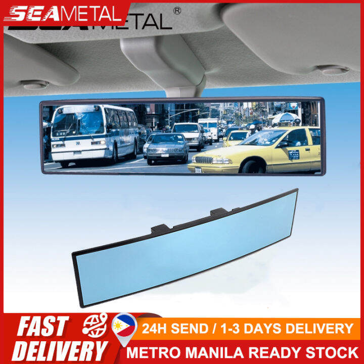 SEAMETAL Car Mirror Interior Rearview Mirrors Universal Antiglare Wideangle Surface Blue Rear