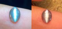 0.7cts เปลี่ยนสีธรรมชาติ alexandrite cateseye 7.2x5.4x2mm 0.7cts natural color change alexandrite catseye 7.2x5.4x2mm oval