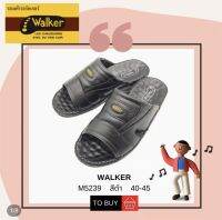 Walker รองเท้าแตะผู้ชาย รหัส M5239 สีดำ หนังแท้