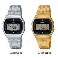 CASIO Digital รุ่น A159WAD-1D,A159WGED-1D สายสแตนเลส เหมาะกับผู้หญิงและผู้ชาย สินค้ารับประกัน1ปี