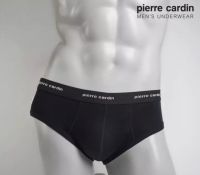 Pierre cardin รุ่น PC-300-BL กางเกงในทรง Brife ขอบยางทอ สีดำ ผ้า Cotton 100% 1 Pack 2ตัว สินค้าพร้อมส่งทุกรายการ