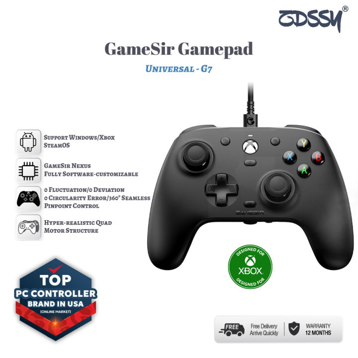 GameSir G7/G7 SE Xbox Gaming Controller Wired Gamepad for Xbox Series X,  Xbox Series S, Xbox One, with Hall Effect sticks