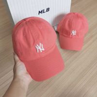 ?แท้ 100%?  พร้อมส่ง หมวก  MLB Rookie Slider Cap หมวกสีส้มพีช Logo NY