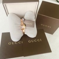 Unused!! GUCCI G⃨-⃨F⃨r⃨a⃨m⃨e⃨ Pinkgold tone YA128518 Ladies mini size watch