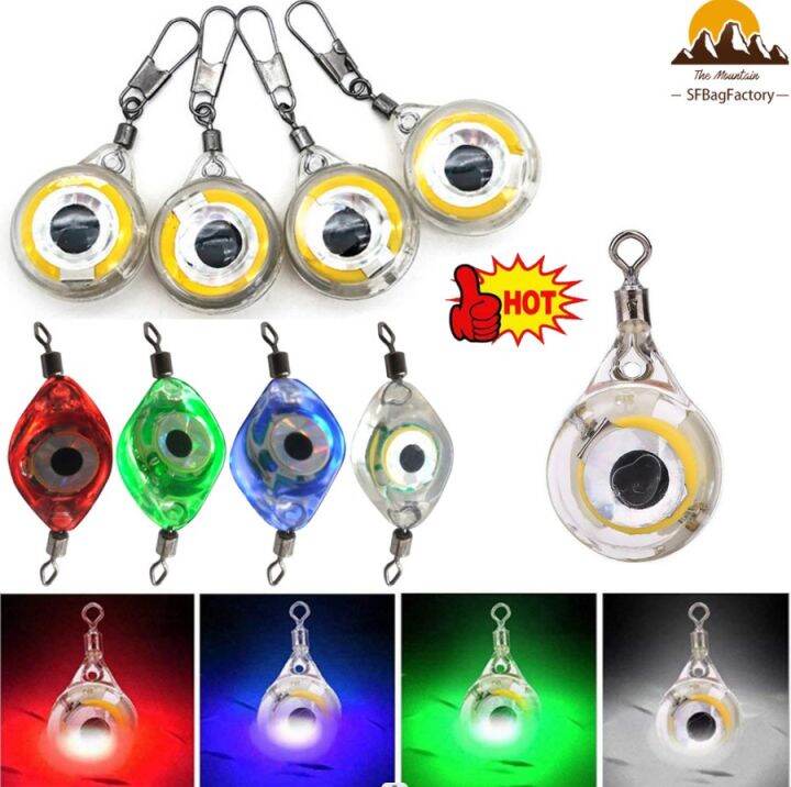 【Ready Stock】🚚1/5/10Pcs Fishing Lure Trap Light LED Eye Shape Fishing ...