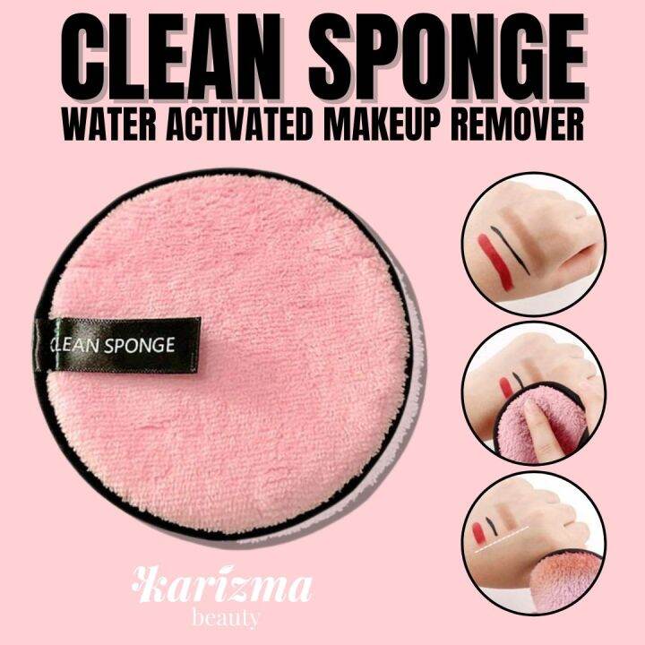 CLEAN SPONGE Reusable Makeup Remover Pad by Karizma (Water Activated) Lazada PH