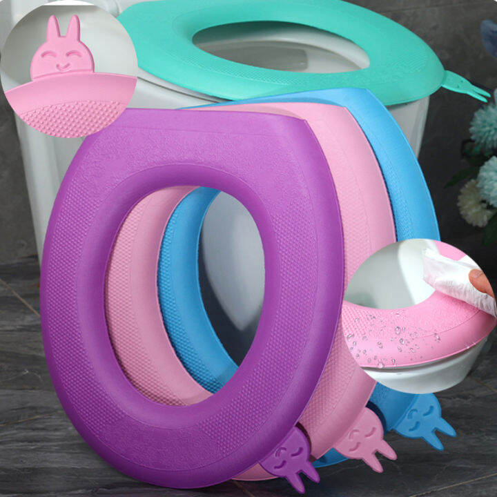 Soft EVA Waterpoof Toilet Cover Toilet mat with handle Cushion Bathroom