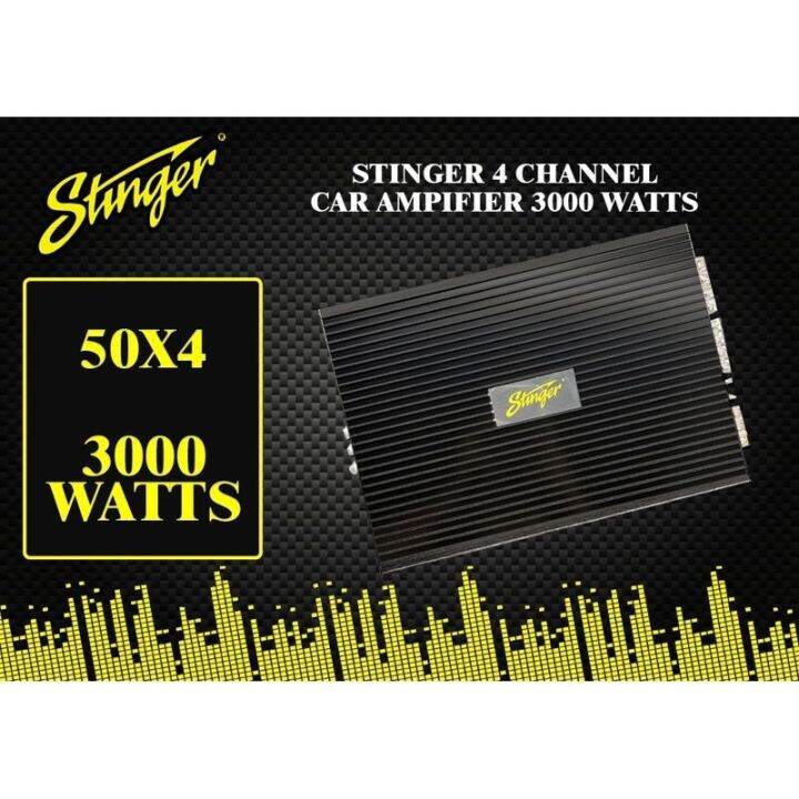 STINGER CAR AMPLIFIER 4 CHANNEL AMPLIFIER CAR POWER AMPLIFIER CAR