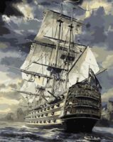 Paint by numbers ภาพระบายสีตามตัวเลข ไม่มีเฟรม- Unframed paint by numbers : HMS Victory