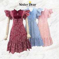 ?? เดรสทวิสแขนพองแบบสั้นน่ารักมากๆ เรียบหรูดูดี มือ1 ป้าย sister dear