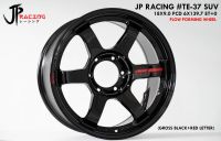 ล้อแม็ก ขอบ18 JP RACING#TE-37 SUV 18X9.0 6H139.7 ET-0 ล้อเบา FLOW FORMING(GROSS BLACK+RED LETTER)ราคาชุด4วง✅ แถมจุ๊บเหล็ก❤️ มีรับประกันจากโรงงาน 365 วัน✅❤️