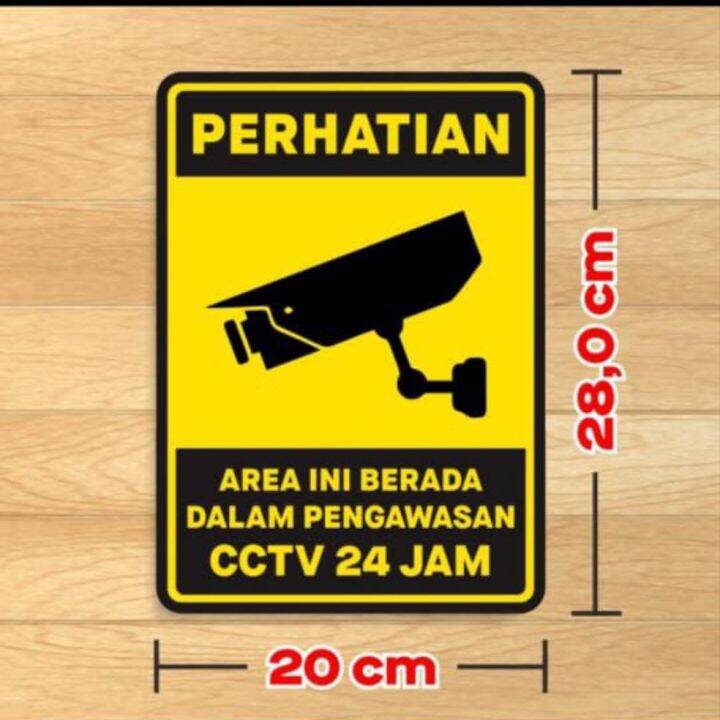 stiker Sign 20x30. AREA CCTV DI PANTAU 24JAM. RAMBU K3 SAFETY MALING