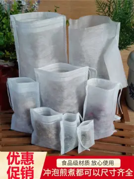 100pcs Drawstring Non-woven Fabric Empty Tea Bags, Brine Bags