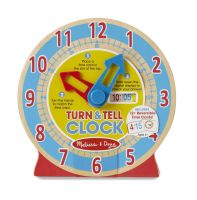 Turn &amp; Tell Clock นาฬิกาของเล่น เข็มนาฬิกาหมุนได้จริง จอด้านหน้าที่บอกเวลาดิจิตอลจะหมุนเองอัตโนมัติ