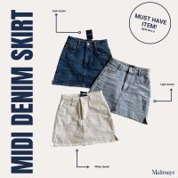 MALIMAYS - MIDI DENIM SKIRT กระโปรงยีนส์สั้น