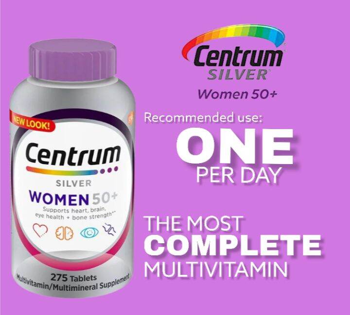 Centrum Silver Women 50+ Multivitamin, 275 Tablets | Lazada PH