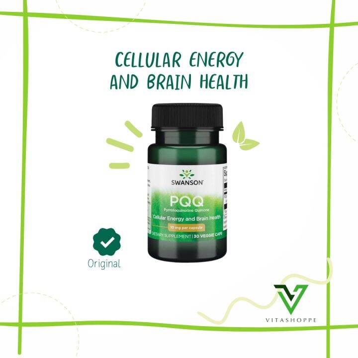 Swanson PQQ (Pyrroloquinoline Quinone) Cellular Energy and Brain Health
