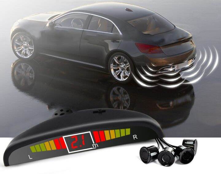 Car Parking Sensor Rear Reversing Radars System With 4 Parking Sensors Distance Detection Led 1706