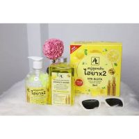 AL HYA GLUTA สบู่สูตรลับไฮยาx2 soap &amp; essence สบู่1น้ำ1 ขนาด500ml