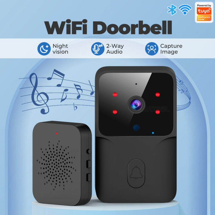 yieryi Wireless Smart WiFi Doorbell Visual Doorbell Outdoor HD Camera