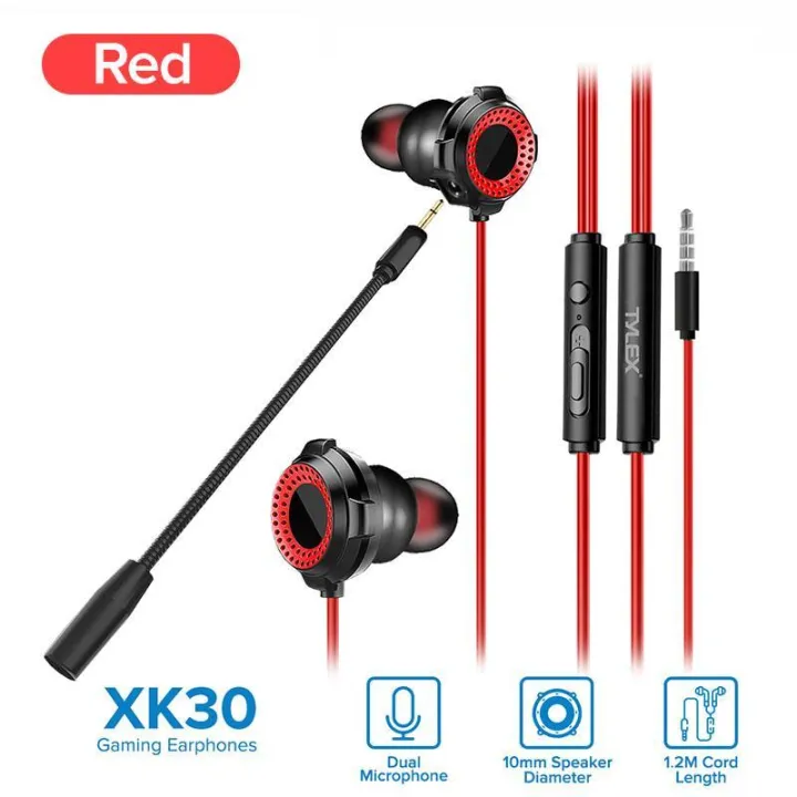 TYLEX XK30 Gaming Earphones Strong Bass Surround Sound InEar Wired