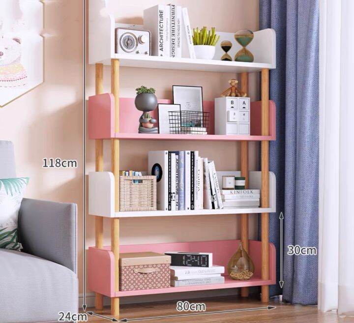 Rak Almari Buku/Book rack bookshelf/bookcase Organiser (4 Layer)(80*24*118) Lazada