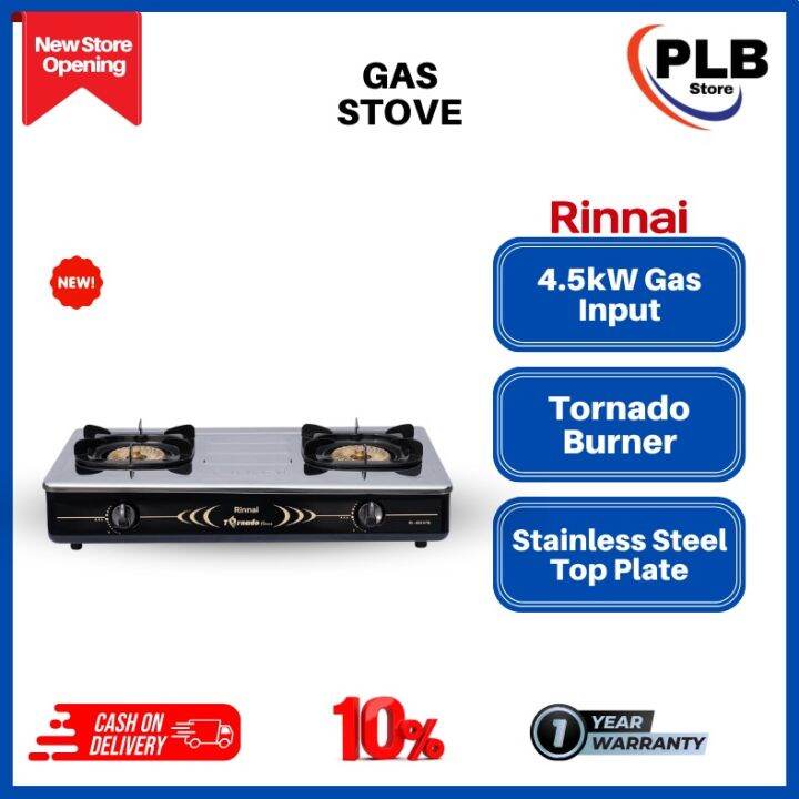 RINNAI DOUBLE BURNER GAS STOVES ( RI602HTB ) POWERFUL FLAME AND HIGH