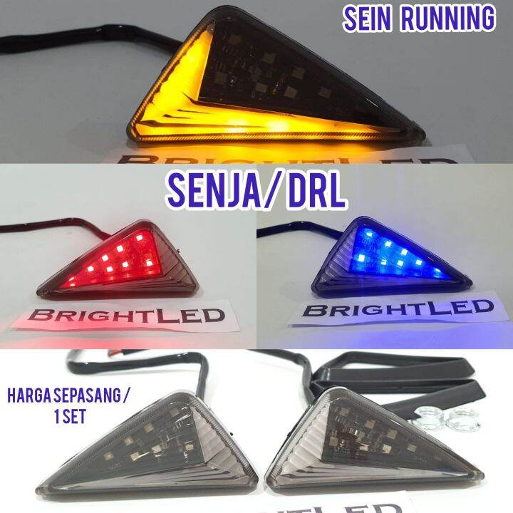 Lampu Sein Drl Led Tempel Sen Lexus Segitiga 2 Warna Running Sequential